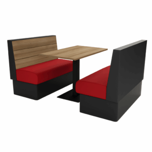 Plank Bench Seating-4 Seater + Table